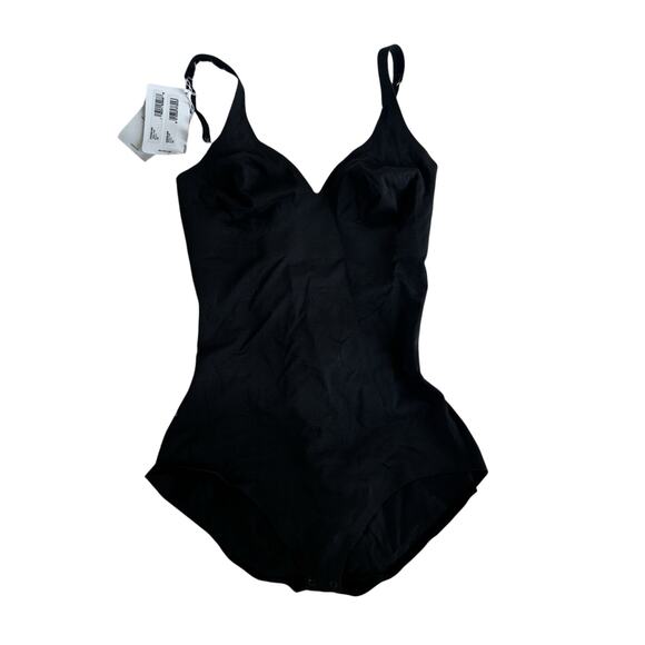 Wolford 3W Forming Body Size 36 Bodysuit Black Cotton Contour Light Summer $225 - Picture 1 of 11